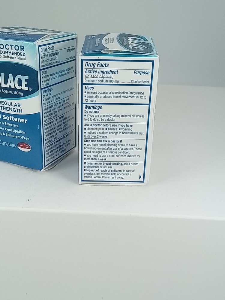 Colace Regular Strength Stool Softener Docusate Sodium 100mg BB DATE 2026