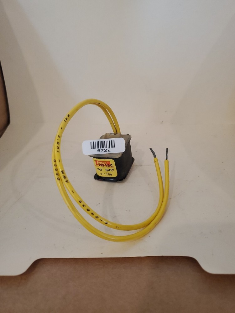 DECCO 9-1158 COIL 125VDC NEW WE SHIP TODAY