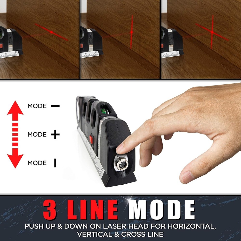 Stud Finder & Multifunction Device (Laser Level line, Black and Orange