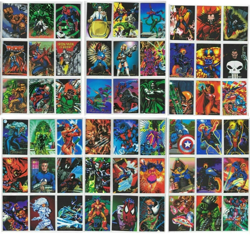 1995 Marvel Pepsicards Binder + Full Set Basic + Specials + Holograms Reprint #1