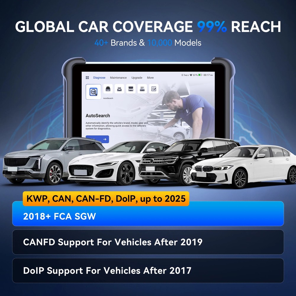 🔥2025 MUCAR 892BT Diagnostic OBD2 Scanner All System TPMS Scan Tool Action Test