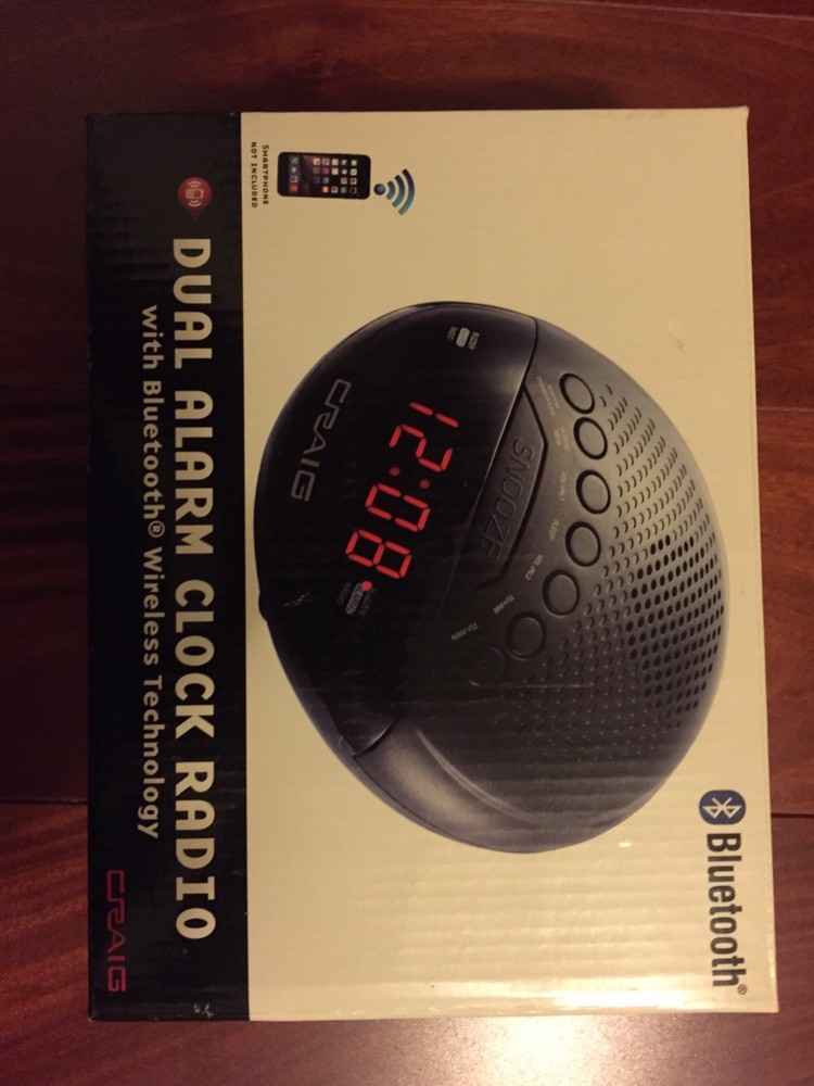 Dual alarm clock Radio w/ bluetooth wireless technology