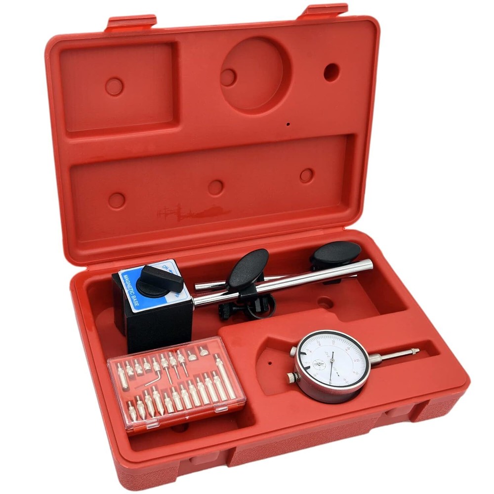 Dial Indicator Precision Measuring Gauge Kit With Magnetic Base And Points Set