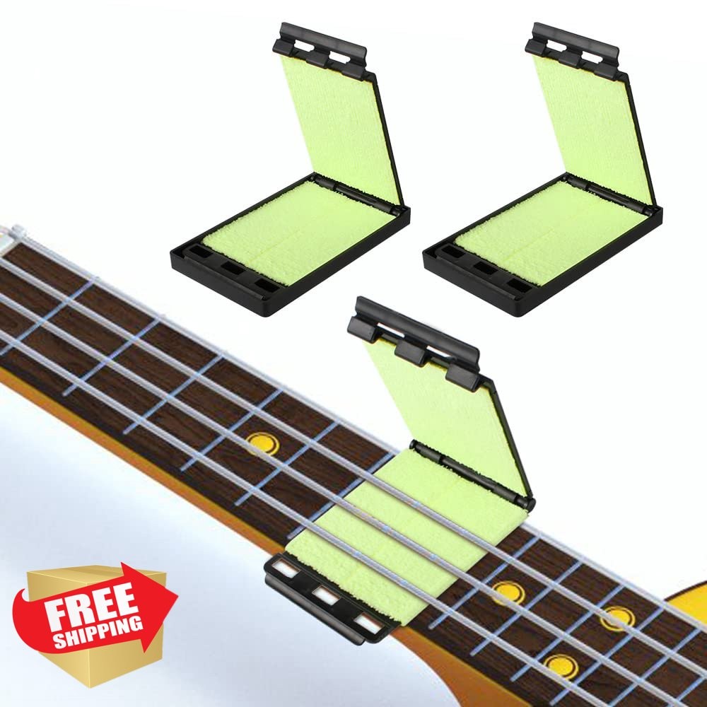 2 Pack Guitar String Cleaner Tool Bass Ukulele Fretboard