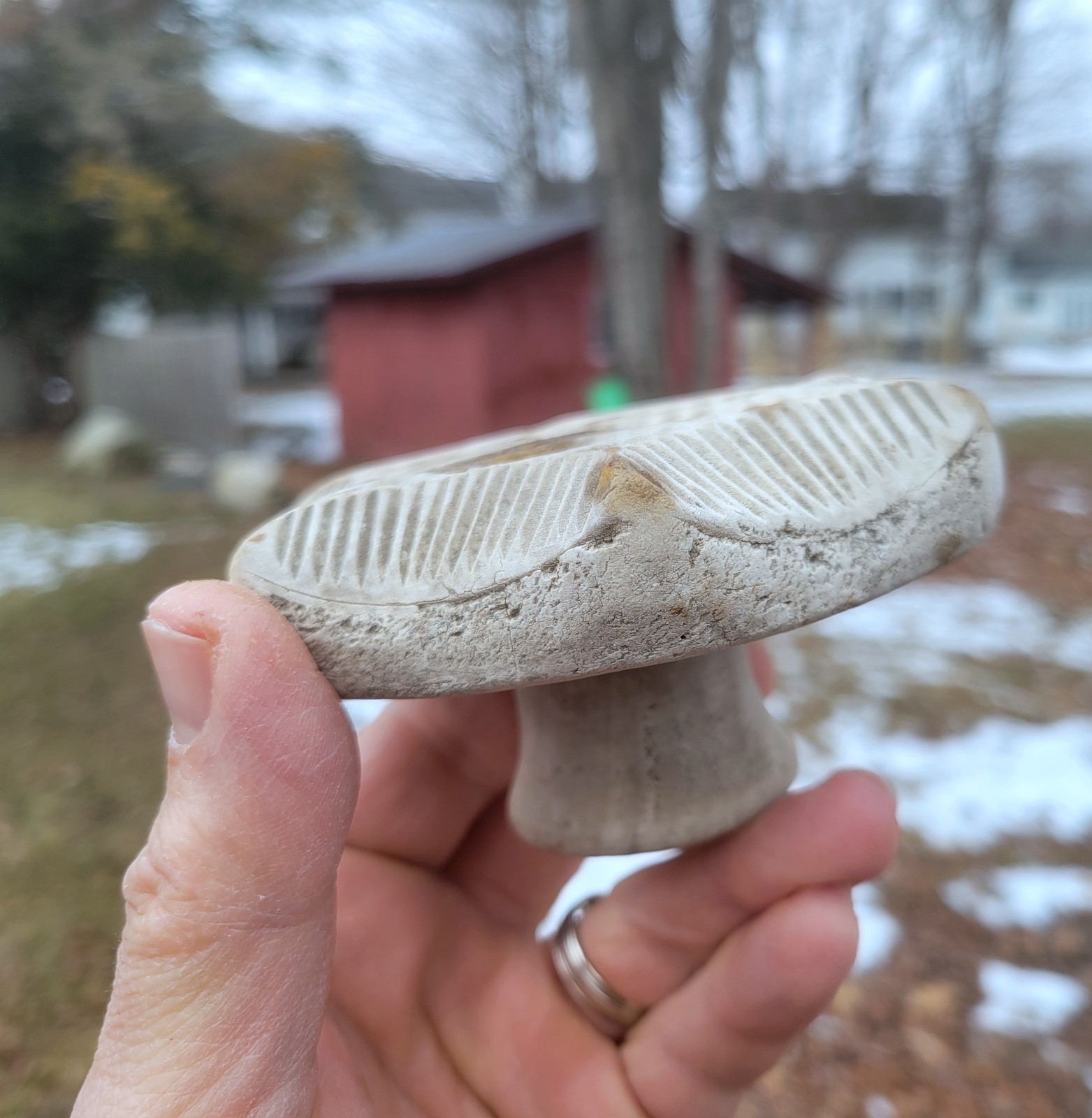 Antique 19thC Unusual Hexagon Butter Stamp Print Mold Primitive