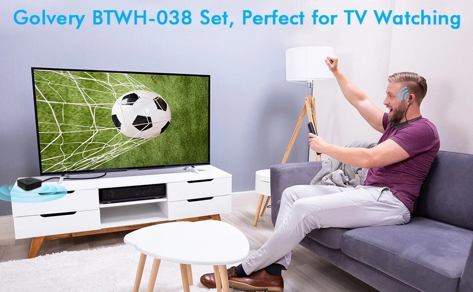 Golvery Bluetooth Headphones Transmitter for TV Watching, Neckband Wireless