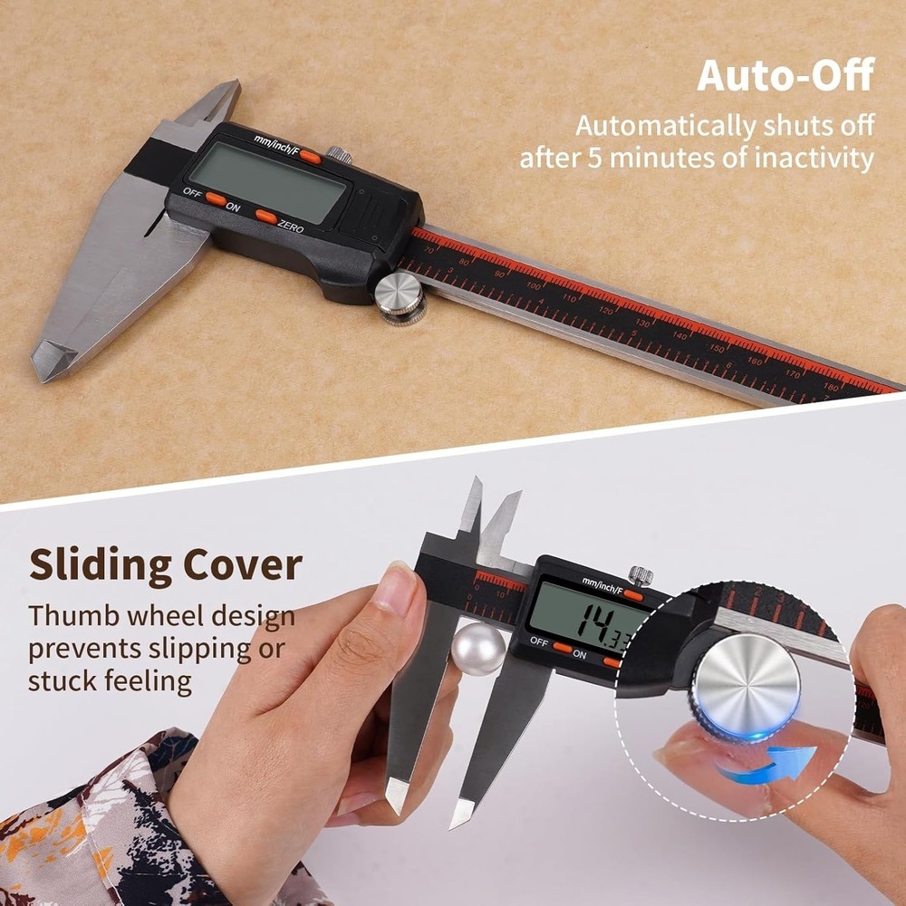 Digital Caliper 12 Inch, HARDELL Caliper Measuring Tool With Large LCD Screen