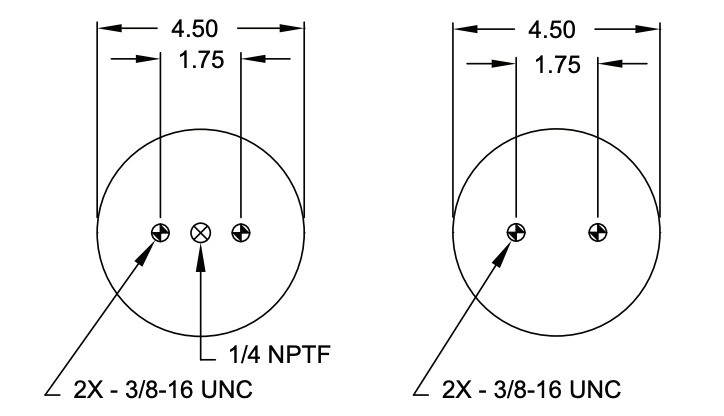 TORQUE Single Convoluted Air Spring Bag Replacement for Firestone W01-358-7001 /
