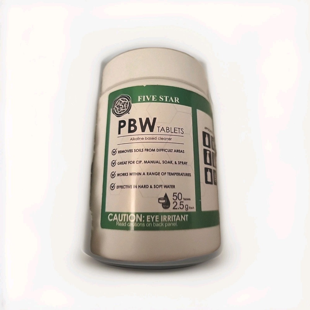 Five Star  PBW Tablet Alkaline based cleaning tablets 2.5g 50ct Free Ship!