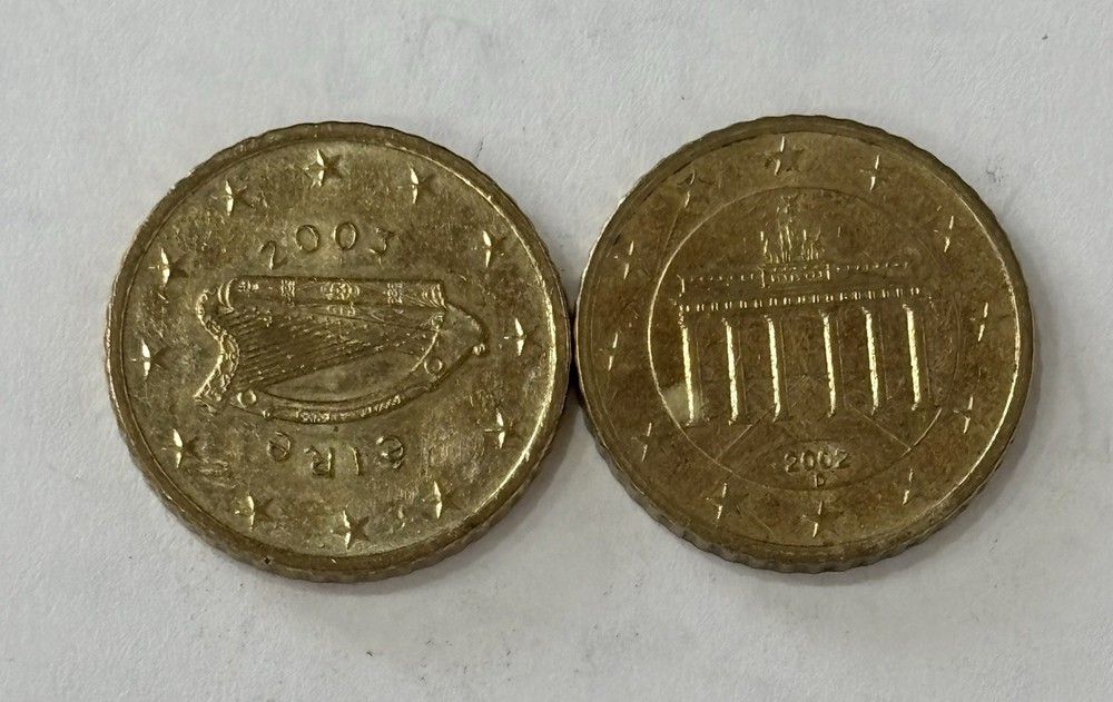 Euros 12 Assorted Coins 2002 & 2003