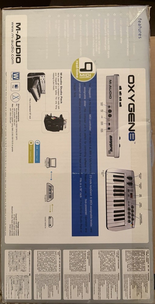 M-Audio Oxygen8 25-Key USB MIDI Keyboard Controller w/ Rotary Encoders & Knobs