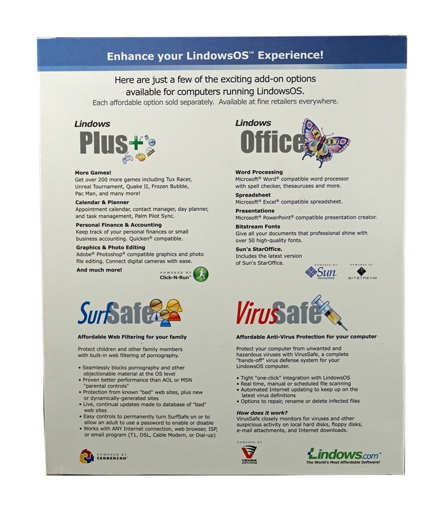 Lindows OS 4.0 - Classic Linux Windows Operating System Software 2003