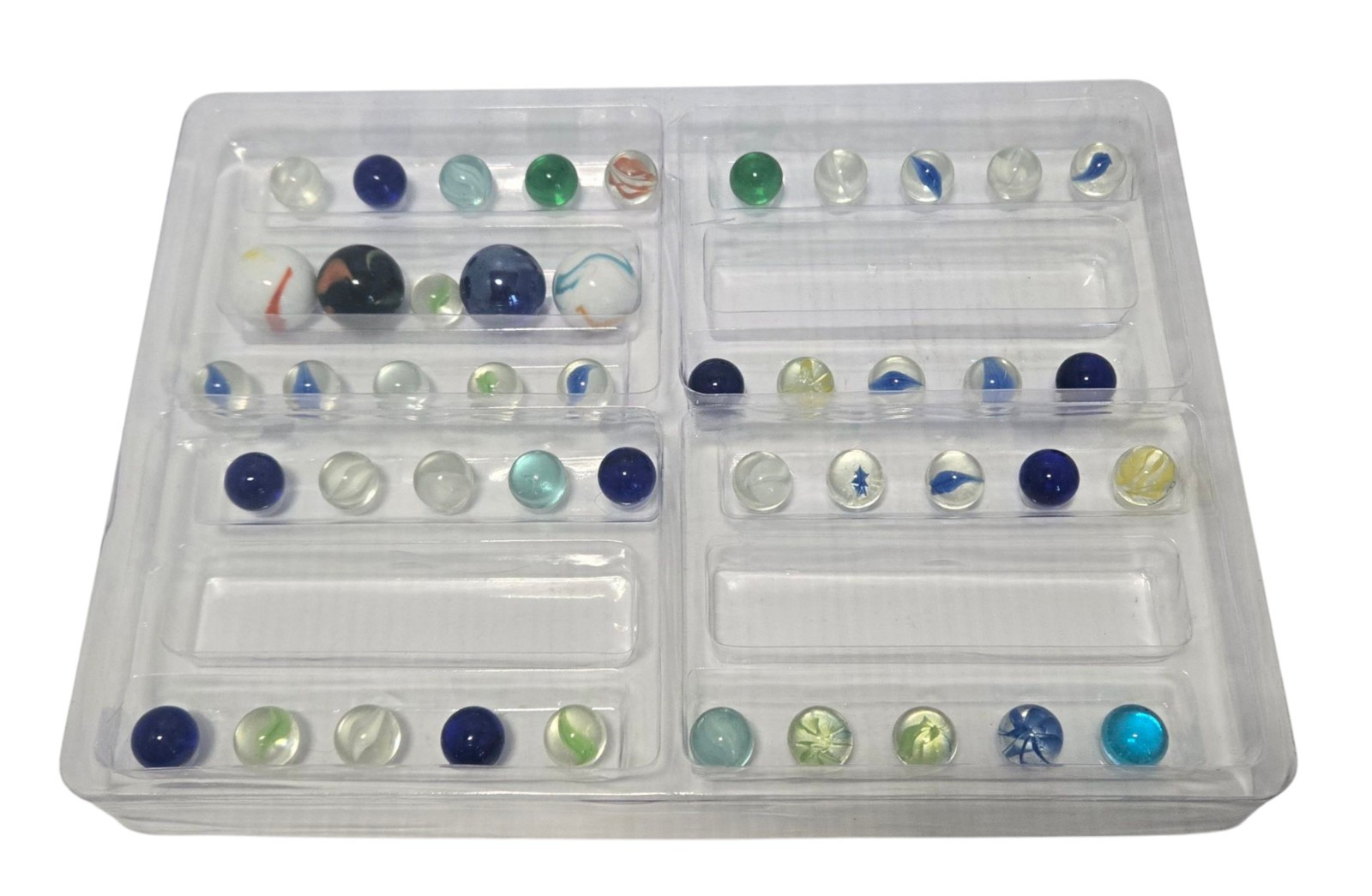 Plastic Marble Tray Storage/Display/Transport 60 Marble Slots 11" Long 1-1/4" Di