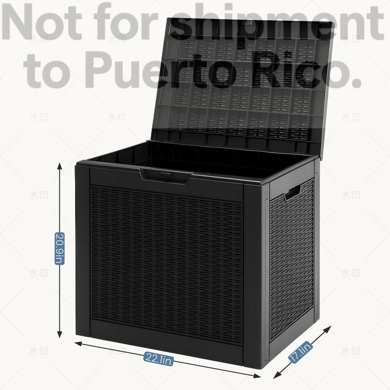 31 Gallon Resin Deck Box, Waterproof UV Resistant Outdoor Storage Box