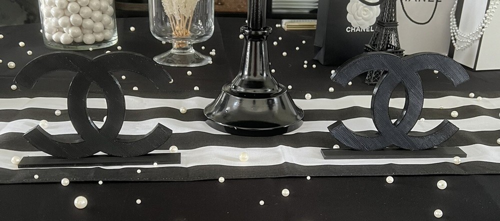 Fancy Party Table Decor 3d Printed for COCO CHANEL party