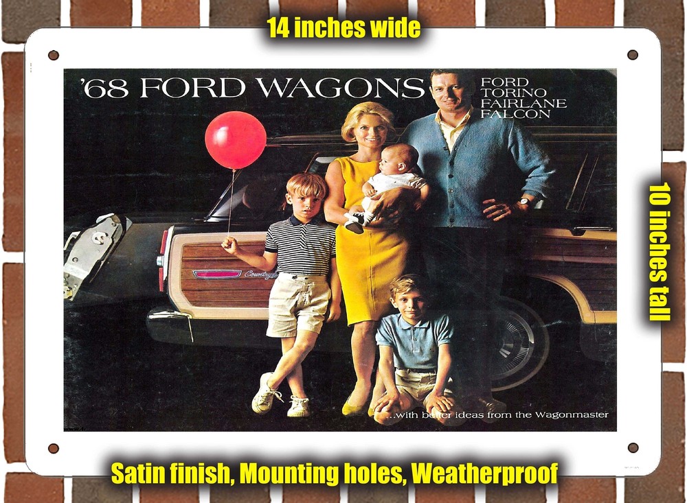 Metal Sign - 1968 Ford Wagons
