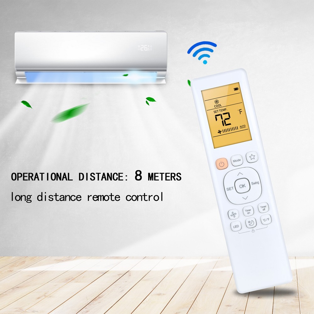 Remote Control For Mrcool Air Conditioner RG10F2(D2)/BGEFU1 With backlight