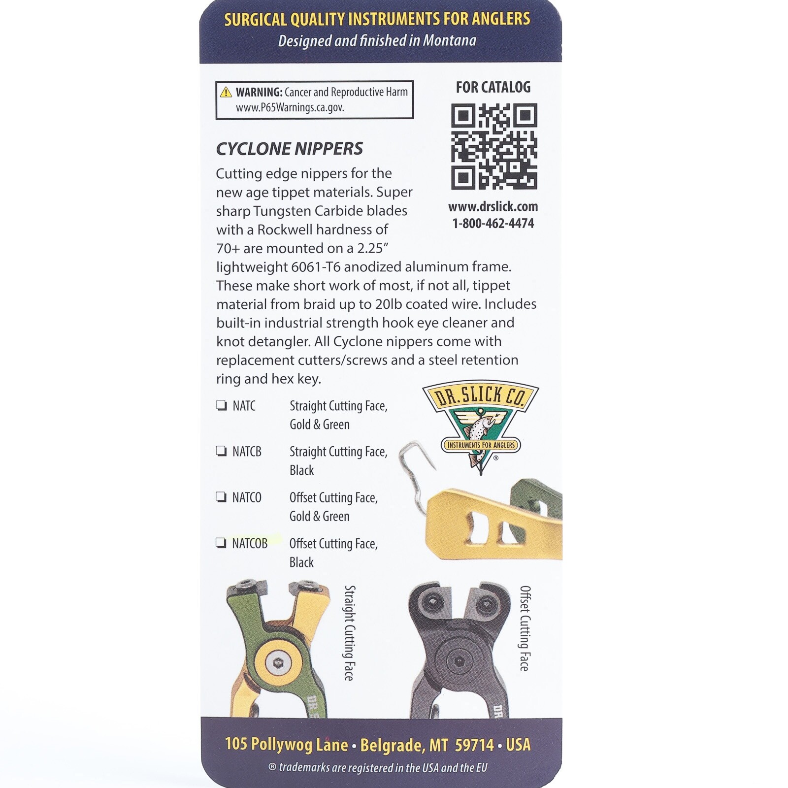 Dr Slick Cyclone Nipper - Offset Cut - Black - FREE SHIPPING