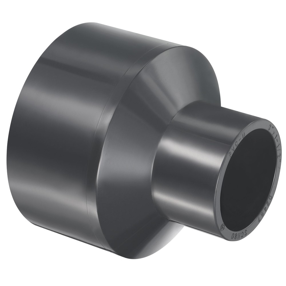 UPVC Reducer Pipe Fitting 3"x 1-1/2" Program Socket 80 Straight Coupling