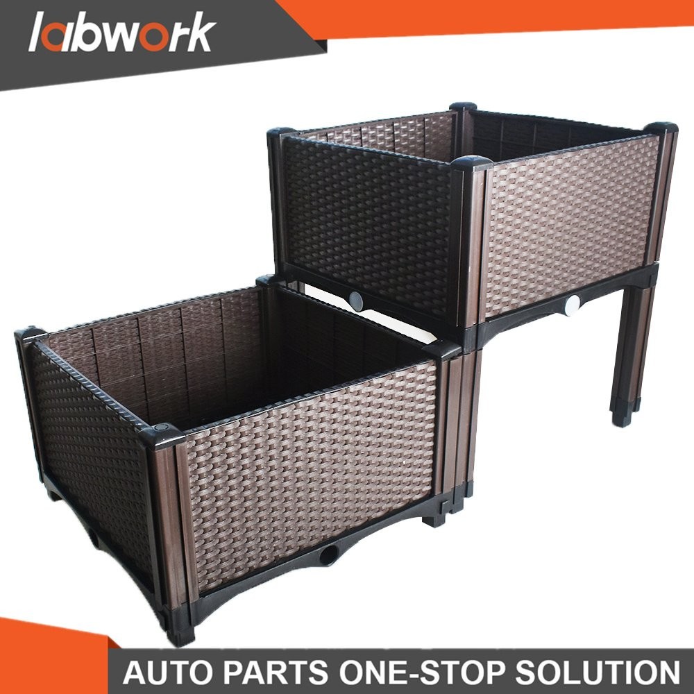 Labwork 1xElevated Rectangular Garden Bed Flower Vegetable Grow Planter Care Box