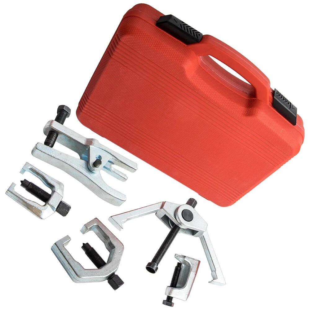 6Pcs Front End Service Tool Kit Pitman Arm Puller Ball Joint Tie Rod Remover Set