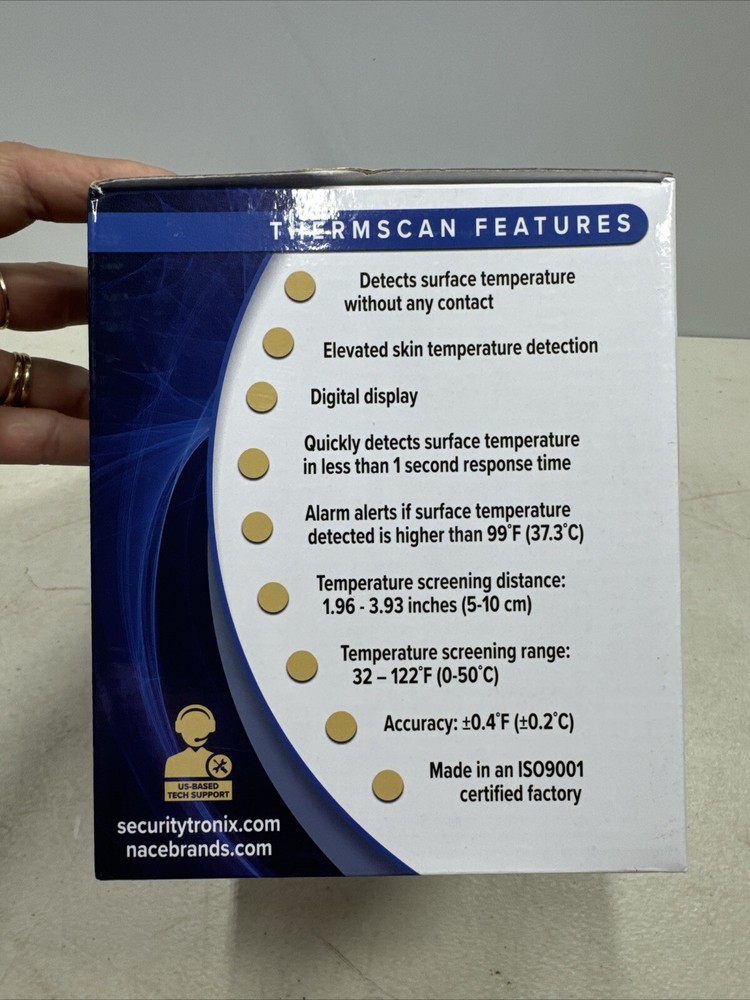 NEW! Security Tronix ThermScan Wall Mounted Non-Contact Forehead Thermometer