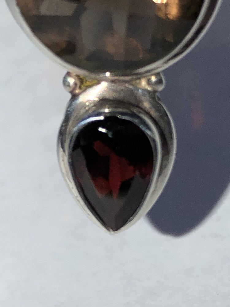 Handcrafted Mixed Gemstones Pendant 2”