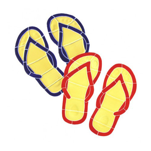 Flip Flops Ceramic Swimming Pool Mosaic