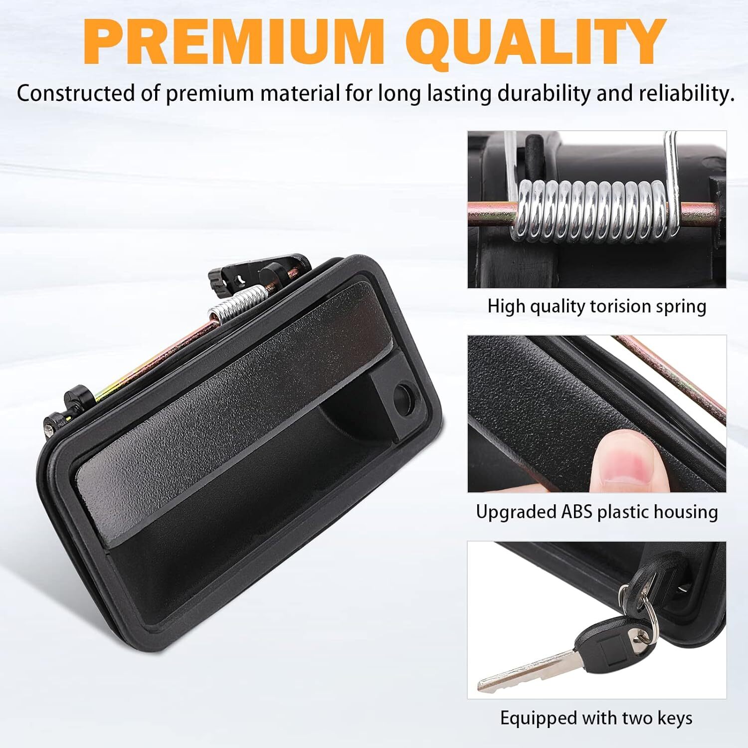 Pair Exterior Door Handle w/Lock Cylinder For Chevy/GMC 1500-3500 88-94 15742229