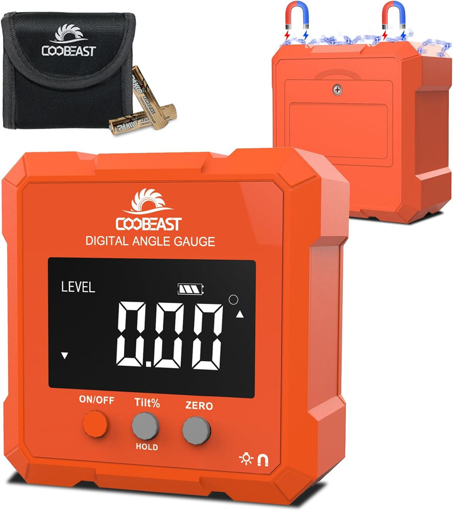 Digital Angle Finder Digital Level Angle Gauge with Backlight Magnetic Base Tool