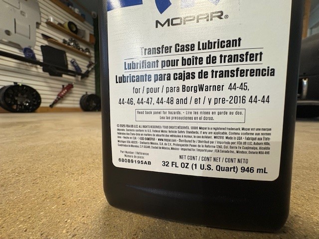 (4) Genuine Differential Oil Front Mopar 68089195AA 68089195AB SAME AS DEALER