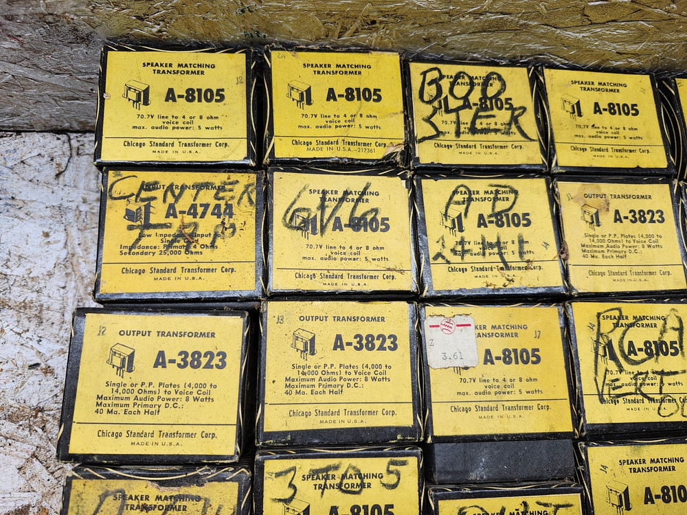 38 VINTAGE Chicago standard transformers in boxes Speaker matching