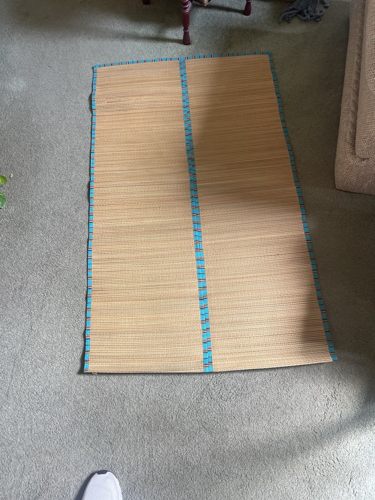 Foldable Collapsible Straw Beach  BAG  Mat  - 50 x 30 " by BEACH ESSENTIALS -