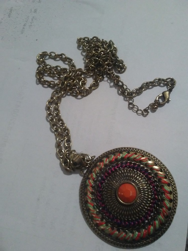 Vtg BOHM Pendant Chain Necklace