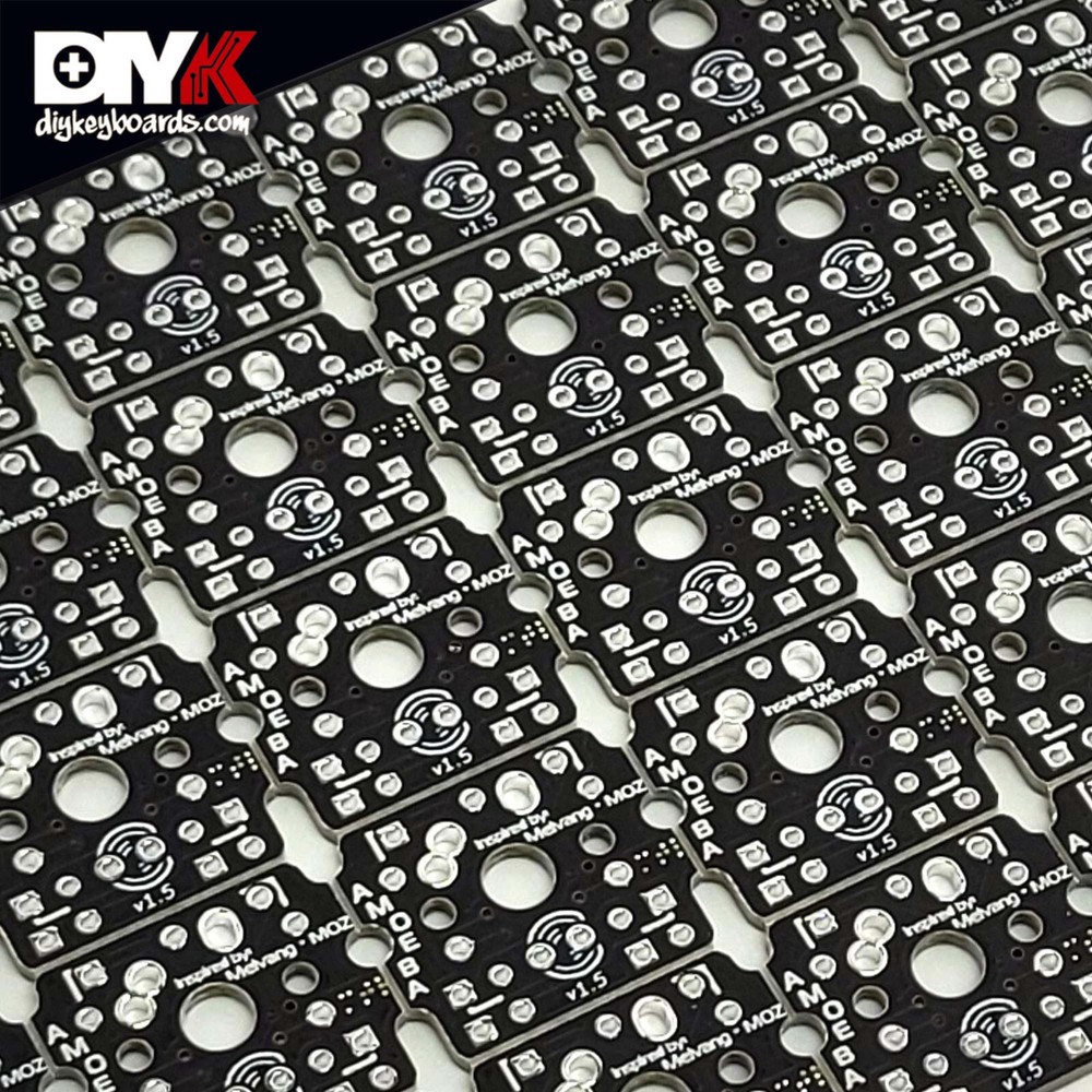 Amoeba Single-Key Switch PCB — Handwired Mechanical Keyboard, Dactyl Manuform