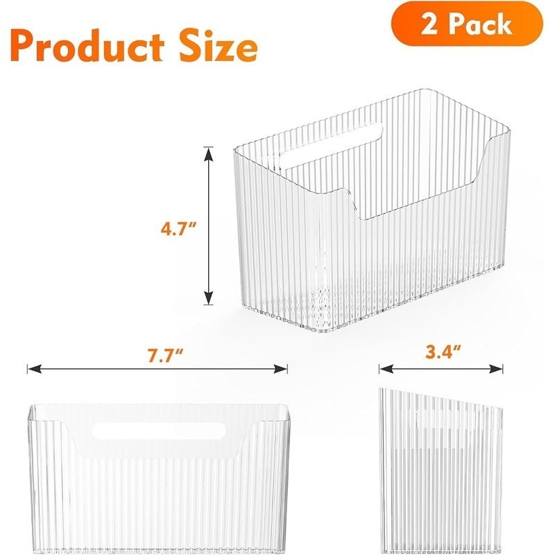 Durable Wall Storage Organizer Easy Install Adhesive Shower Bins 2-Pack New