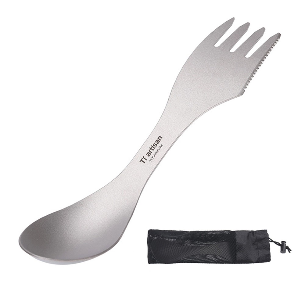 Versatile Spork Camping Practical Spoon Tableware Titanium Ultralight Utensils