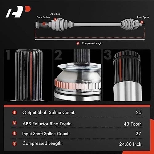 CV Axle Shaft Assembly - Compatible with Mitsubishi Front Driver Side