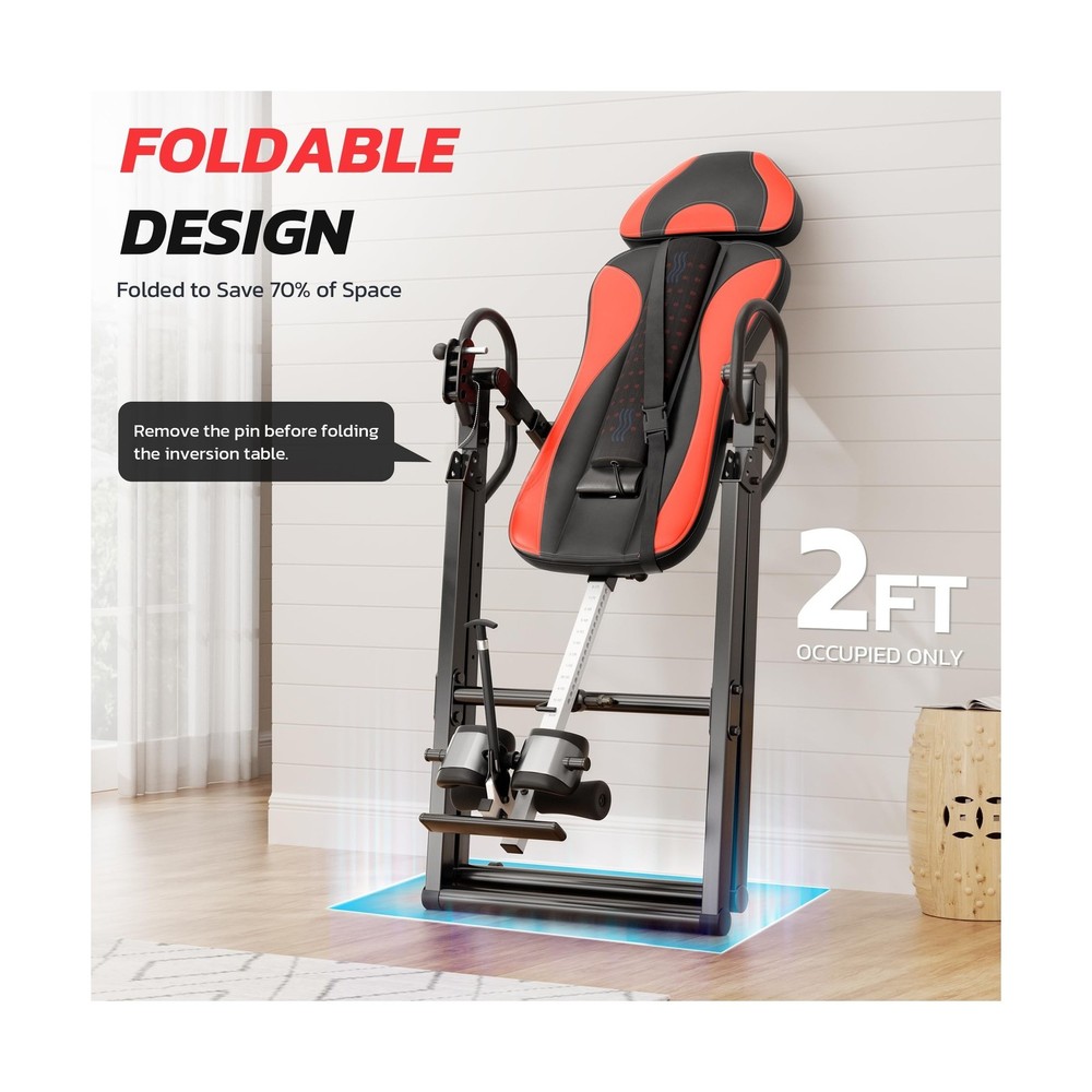 YOLEO Inversion Table Massage & Heat Inversion Table 2025 New Inversion Table...