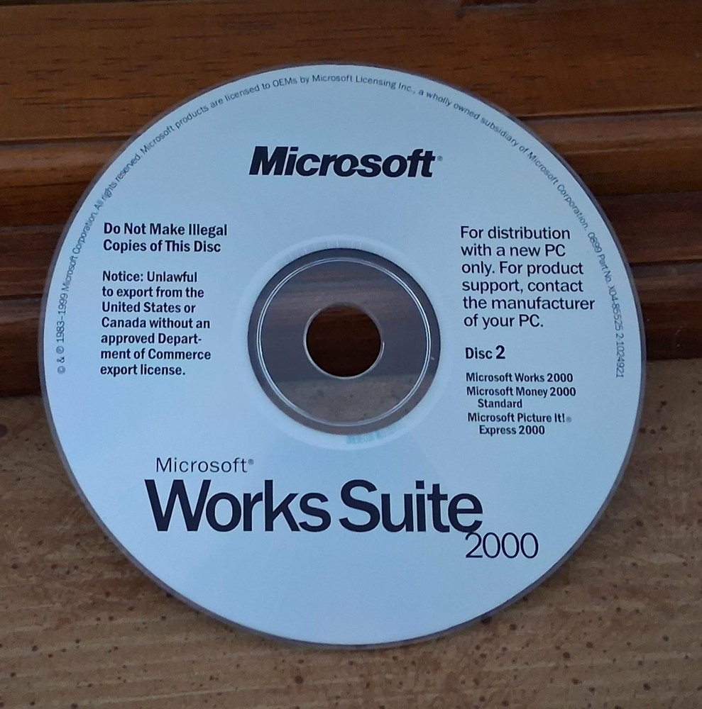 Microsoft Works Suite 2000 - 7 CD-ROM Set