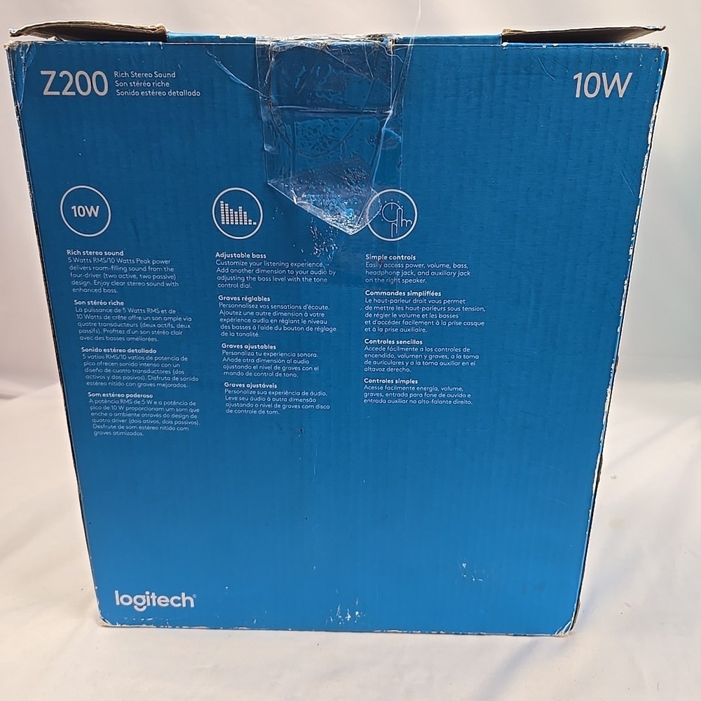 Logitech Z200 10W Multimedia Speakers, Pair - Black