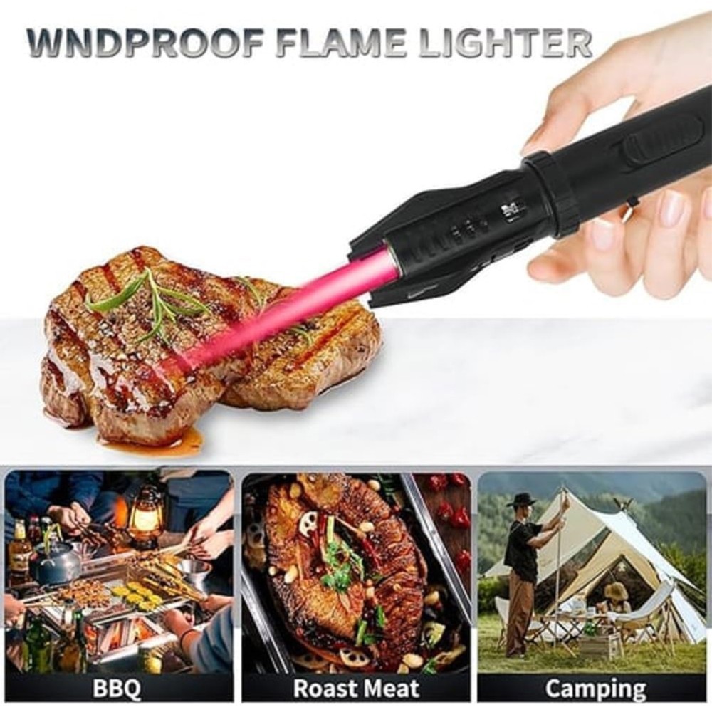 1PCS Jet Flame Lighter Refillable Storm Lighter Windproof Long Stick Lighter