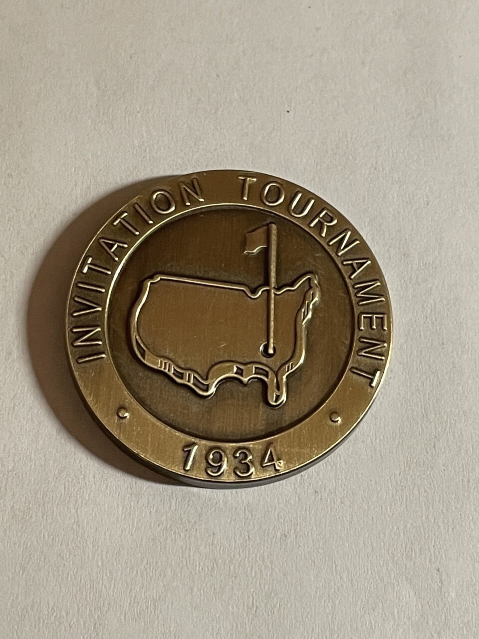 1934 Masters Invitation Tournament 1.5" Double-Sided Medallion Coin Golf Marker