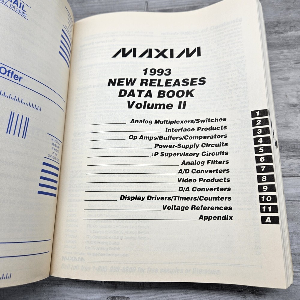 Maxim 1993 New Releases Data Book Vol II Data Sheets Paperback