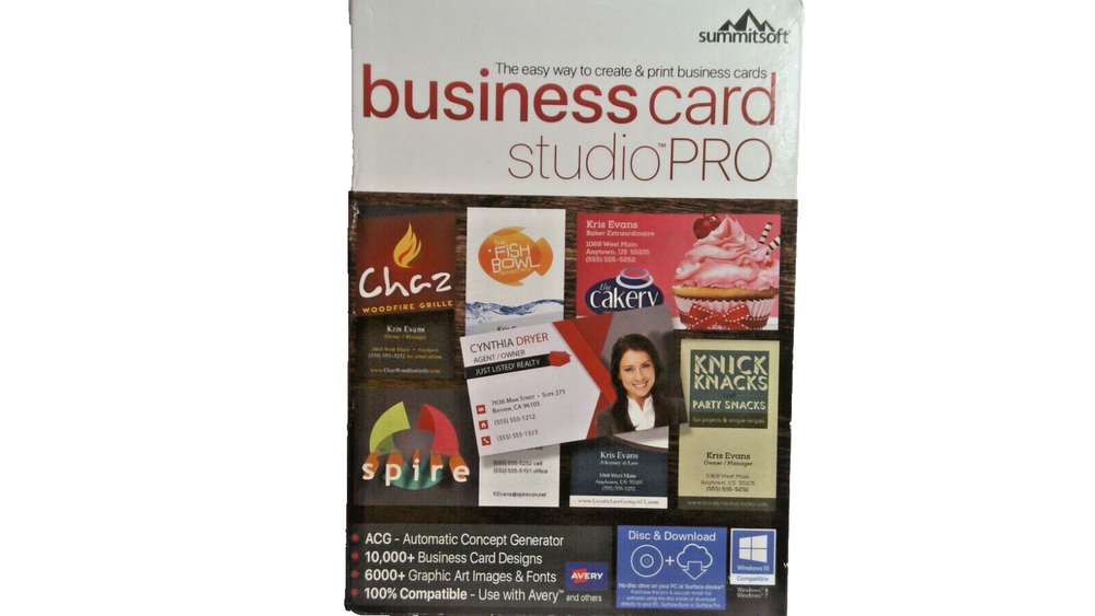 Summitsoft Business Card Studio Pro Disc & Download