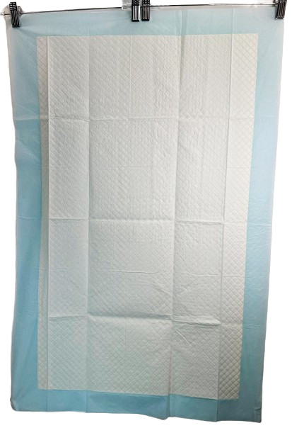 Sheet type Absorbent Bed Protectors White/Blue 90x60 cm