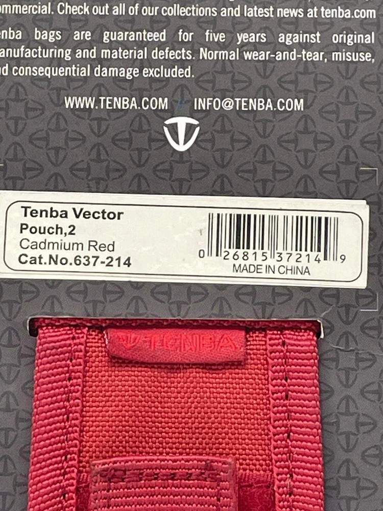 Tenba Vector Pouch 2 for Camera, Cadmium Red