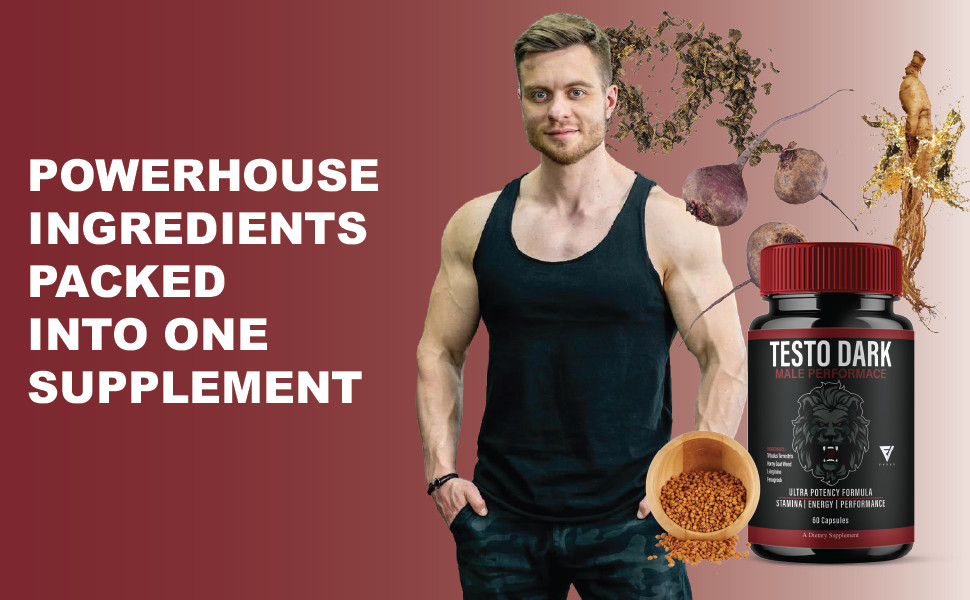 Testo Dark Max Performance Supplement, TestoDark Pills (60 Capsules)