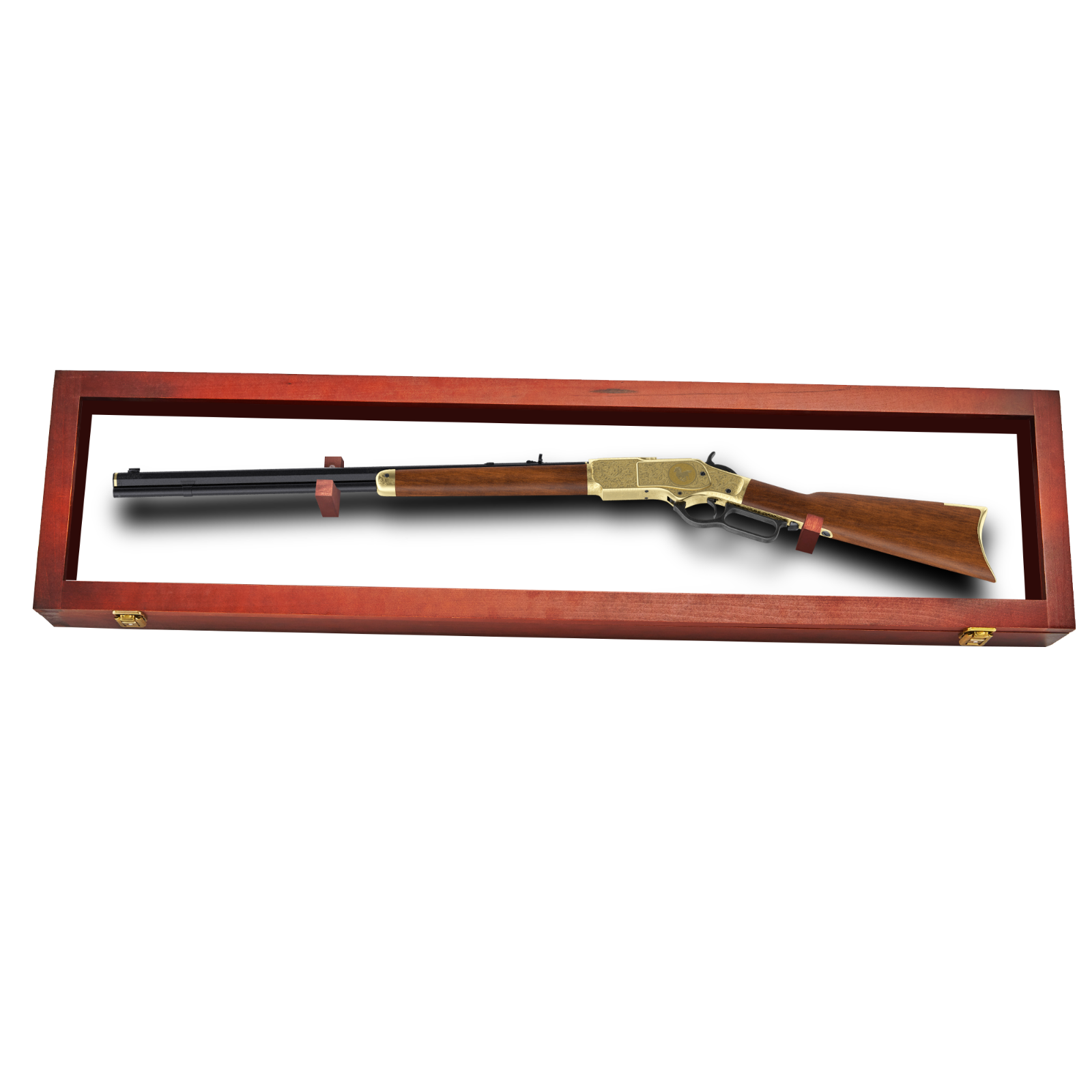 Rifle Gun Display Case Cabinet Wall Rack Replica Airsoft Civil War / USA MADE!