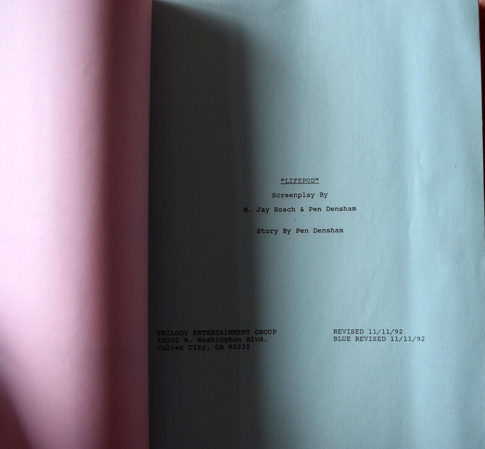 1992 Original Lifepod Revised Draft Screenplay Script Color Pages